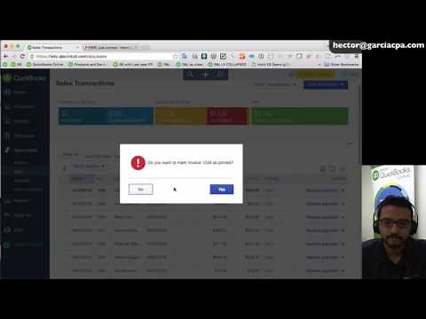 QuickBooks Online 2016 Tutorial: Print Invoices or Checks in batch + Email Invoices in batch.
