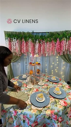 Charming Spring Tea Party Setup 🌸 #eventstyling #eventdecor #diy #eventplanner #springdecor