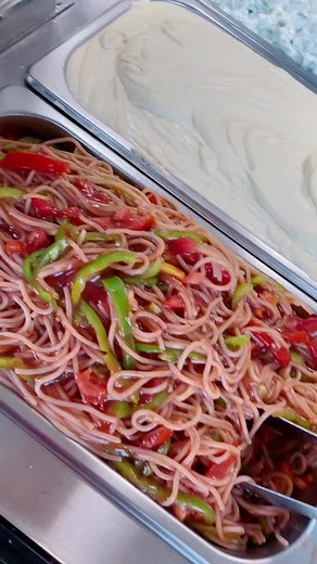 Delicious Buffet Food Display with Vibrant Colors