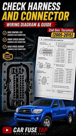 🔥 Tacoma ABS Sensor Wiring Fix! Harness & Connector Guide (2005-2015)