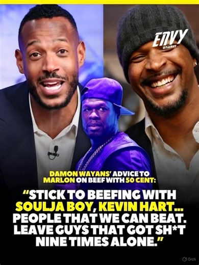 Marlon Wayans DROPS The Beef With 50 Cent After Epic Brotherly Advice From Damon: “Stick To Beefing With Soulja Boy & Kevin Hart… Leave The Guy Who Got Shot Nine Times ALONE!” Watch video: https://zone.xyno.online/11512?utm_source=C2404... Yo, hip-hop gossip fans, buckle up because the Wayans brothers just dropped the mic on one of the funniest (and most one-sided) celebrity beefs of the year! Marlon Wayans, the king of wild comedy and savage clapbacks, has officially waved the white flag in his