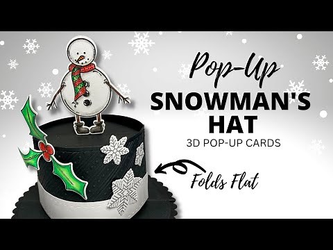 Pop-Up Snowman's Hat | 3D Pop-Up Cards