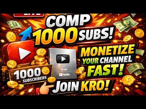 live channel promotion!! live channel promotion!! comp 1000 subs in 1 hr!! full monetization