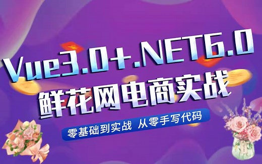 厉害了，零基础学Vue3 .NET6电商实战，全程现场撸码！(Vue3.0/.NET6.0/NET Core/JWT/电商实战/WebAPI/sql）B0793