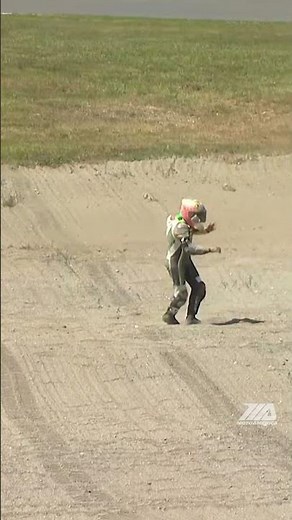HUGE CRASH! 😱 Stefano Mesa goes down but thankfully was not more seriously injured. #motorcycle