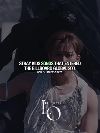 Stray Kids Songs That Entered the Billboard Global 200