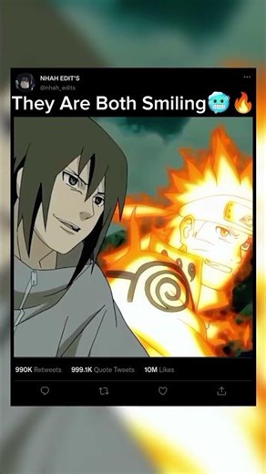 Naruto and Sasuke Edit 🔥[They Are Both Smiling🥶] #naruto #sasuke #amvedits #uchiha
