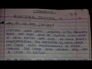 CBSE Notes Class 9 Political Science Chapter 4 - Electoral Politics(notes in discription)