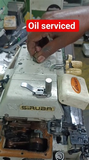 siruba original 747f model four thread over lock industrial sewing Machine oil full serviced l