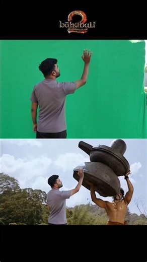 Bahubali 2 : Sorry Bahubali 😂 VFX Breakdown | Mahadev Shivling Scene #shorts #greenscreen #vfx #fun