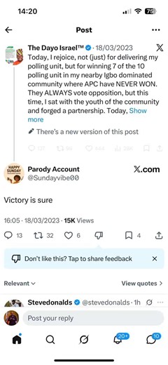 This traitor @joashamupitan who recently changed his handle to @Sundayvibe00 has now locked his handle to prevent Nigerians from discovering more of his partisan posts. I’m sure he’s now cleaning up his TL. But it’s already too late. Even as it’s locked, if you click on the handle, it still shows he’s the one. He must resign! #AmupitanMustResign