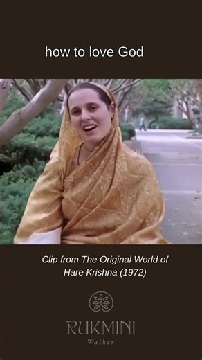 Clip of Rukmini Walker (Rukmini devi dasi ACBSP) from "The Original World of Hare Krishna" (1972)