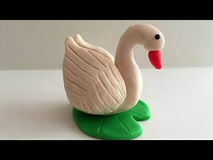 ♥️ Clay with me- how to make a swan | model craft tutorial. easy DIY