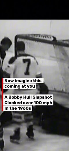 Terry Sawchuk vs Bobby Hull Slap shot to the face