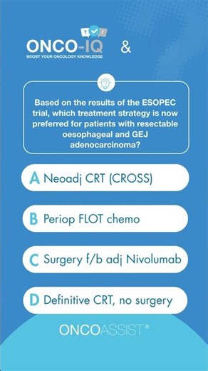 🤔How well do you know Oesophageal cancer management? Full quiz in the description 👇🏻