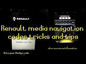 Renault media navigation codes tricks and tips