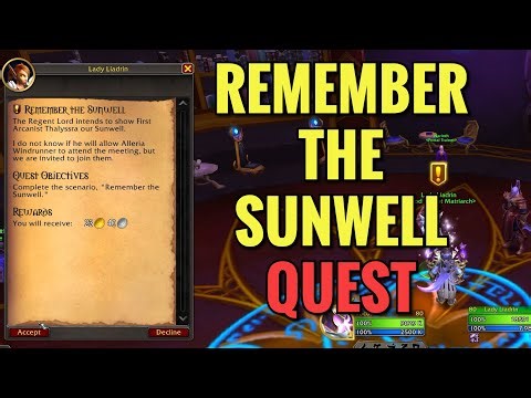 Remember The Sunwell Quest (Lorewalking) (WoW TWW)