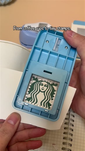 Saving a coffee cup logo as a tiny detail in today’s scrapbook. #stamppunch #junkjournal #papercraft #journaling #scrapbooking #paperpunch #CraftPunch #DIYCraft #CreativeTools #starbucks
