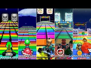 Mario Kart Series // All SNES Rainbow Road Courses [1992-2019]