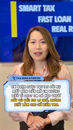 “Em nhận được thư IRS đòi nợ mấy năm liền mà không hiểu vì sao. Em đã nộp thuế đầy đủ rồi, giờ lo quá không biết làm sao để kiểm tra?” 😟 💡 Cô Vika chia sẻ: Thực ra, mỗi năm IRS gửi hàng triệu lá thư như vậy, và phần lớn KHÔNG phải do gian lận hay trốn thuế đâu nhé! 🚫 👉 Lý do phổ biến nhất là hồ sơ thuế bạn khai không trùng khớp với dữ liệu IRS đang có, ví dụ như: – Người làm thuế gửi sai form hoặc chưa e-file thành công, – Thu nhập W-2 hoặc 1099 bị lệch so với báo cáo từ công ty, – Hoặc IRS 