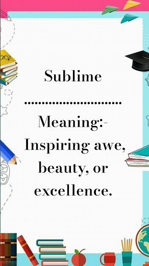 “Sublime | Meaning, Definition & Examples | Advanced English Vocabulary”