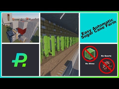 Minecraft 1.16.5+ Java | How To "Easy Automatic Sugar Cane Farm"(Tutorial) E12