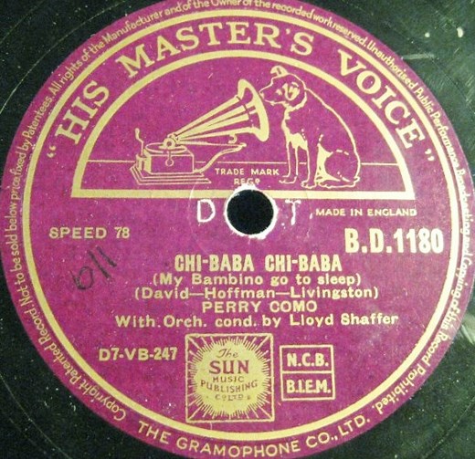 Perry Como - Chi-Baba Chi-Baba (My Bambino Go To Sleep) / When You Were Sweet Sixteen