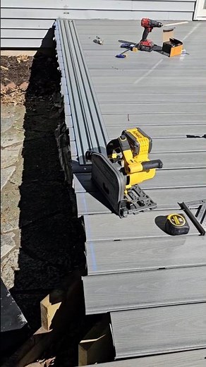 DIY How To Install Composite Decking. #shorts