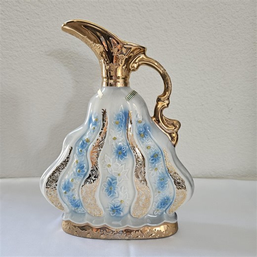 Vintage 1970 Jim Beam Regal China Ornate Blue and Gold Whiskey Decanter. - Etsy