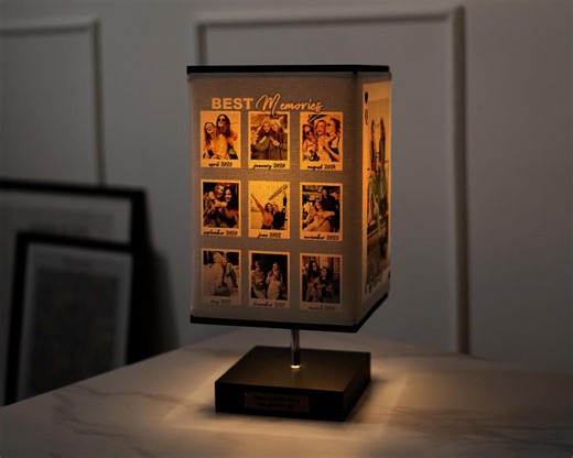 Personalized Friendship Lamp, Custom BFF Picture Collage, Best Friend Birthday Gift, Meaningful Memory Night Light - Etsy