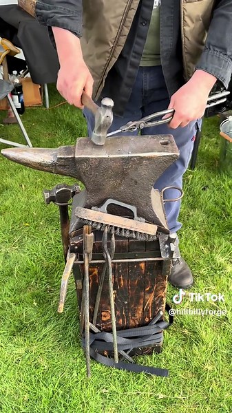 Battled the weather but definitely feel like we won! Shared the forge outdoors and using the electric fan didn’t take anything away from the experience either - still a very traditional feel #blacksmith #forgedinfire #nomansland #fire
