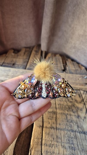 Moth Brooch – Handmade Beaded Butterfly Pin - Etsy