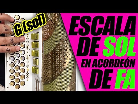 Como tocar escala de SOL en acordeon de FA, se puede?