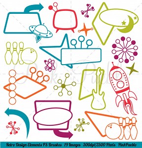 Retro Vintage Photoshop Brushes, a Brush Add-On by PinkPueblo