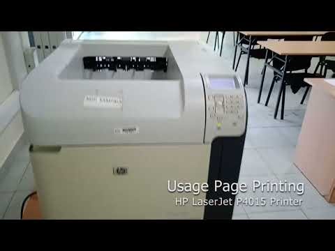 Usage Page Printing on HP LaserJet P4015 Printer
