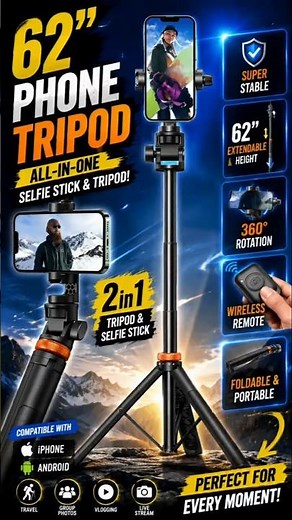 Best Phone Tripod for Content Creators 🔥 EUCOS 62” Selfie Stick & Tripod Review