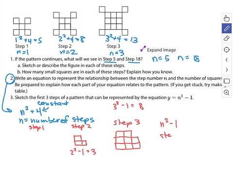 Unit 6 - lesson 3 - building quadratic functions from geometric patterns