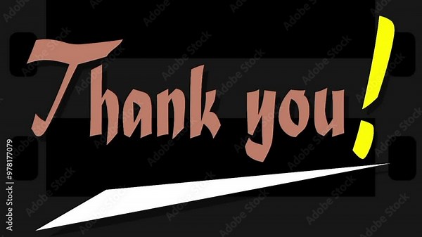 Thank you animation suitable for celebrations, wishes, events, messages, holidays, and festivals.
