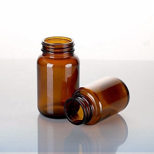 [Hot Item] High Quality Amber Glass Capsule 100cc Capsule Containers for Packaging Medicine