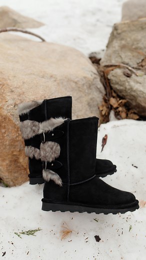Because black faux fur boots never go out of style, snatch a pair today🖤 | BEARPAW