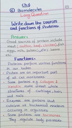 Biology Class 9 | Chapter 6 Biomolecules | Important Long Questions & Answers | Smart Syllabus
