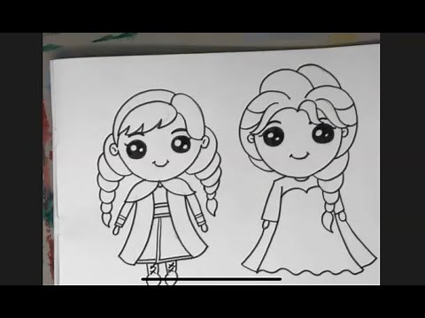 How To Draw Elsa and Anna Frozen Character | Step By Step Tutorial By Leena Bandil Ma'am | Artjio