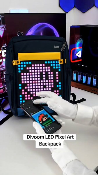 Divoom LED Pixel Art Backpack กระเป๋าเป้สะพายหลังเท่ๆ Divoom #Divoom #กระเป๋าเป้DiVoom