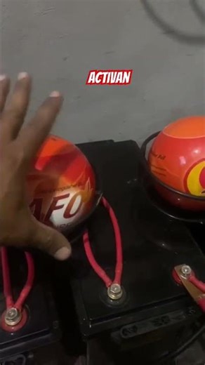 Automatic battery fire extinguisher with solar lithium batteries #solarsystem #solartips #electri...