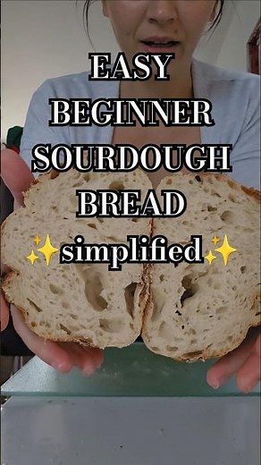 The EASIEST, Simple BEGINNER SOURDOUGH Bread Recipe - No dutch oven, no tools #sourdough