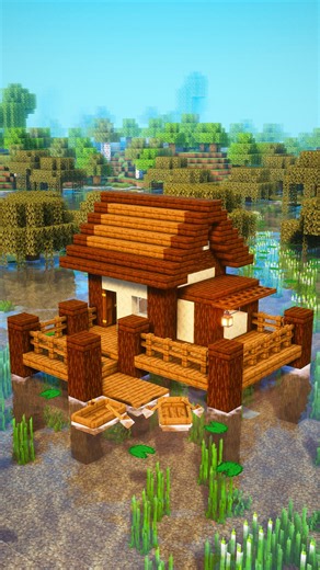 Minecraft Survival Swamp House....🤔 (Should I Stay or Should I Go) #minecraft #shorts