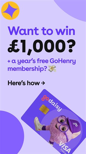 GoHenry on Instagram: "⭐ GIVEAWAY ⭐ Five years. One goal: make sure every child learns about money from primary school. With a Curriculum Review coming this autumn, we’re upping the awareness stakes to make money skills impossible to ignore. To help spread the word, we’re giving YOU the chance to win £1,000 cash and a year’s free GoHenry Membership for a child in your life. How to enter: ✅ Like this post ✅ Share it to stories ✅ Follow @GoHenry ✅Tag 2 friends in the comments Let’s make financial 