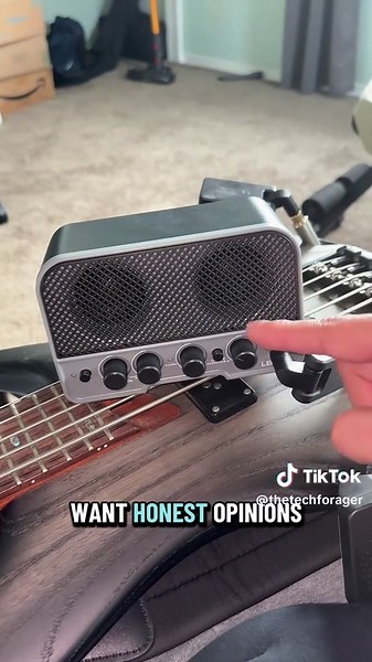 It was made for electric guitar I believe but is actually pretty good for bass and acoustic guitar too #musicians #bassguitar #miniamplifier #miniamp #amplificador