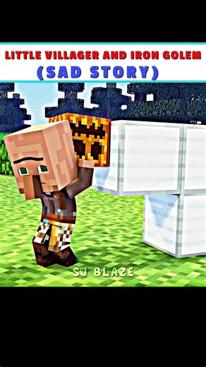 Minecraft little villager and iron Golem (SAD STORY)😔||#minecraft #animation #shortvideo #shortsfeed