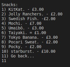 Vending Machine with C  . by Jonathan Steadman